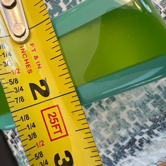 Layered bangle bracelet 70s 80s 90s perspex jewelry Tiffany blue green retro Y2K - Picture 7 of 13